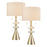Elk Lighting Annetta 2 Light Table Lamp, Set of 2, Brass/Brown