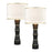 Elk Lighting Purmela 1 Light Table Lamp, Set of 2, Black/White