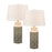 Elk Lighting Tula 30'' 1 Light Table Lamp, Set of 2, Gray/White
