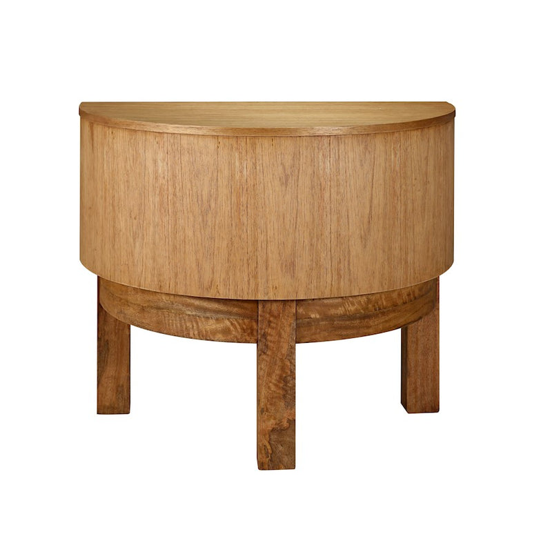 Elk Studio Zander Accent Table, Demilune Wheat Toast