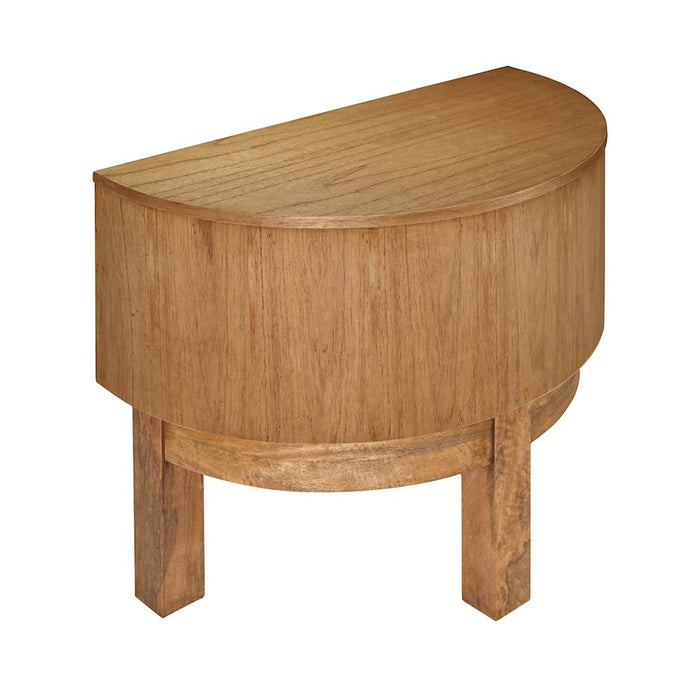 Elk Studio Zander Accent Table, Demilune Wheat Toast