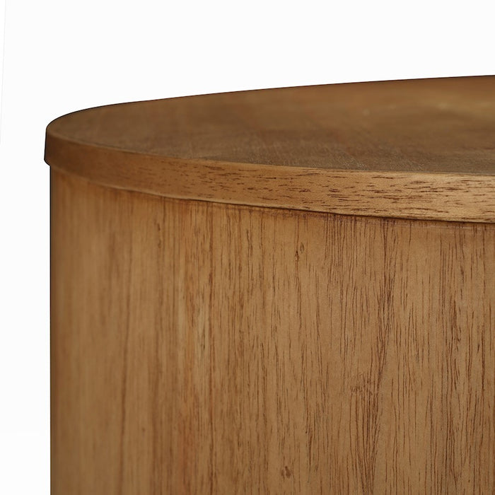 Elk Studio Zander Accent Table, Demilune Wheat Toast