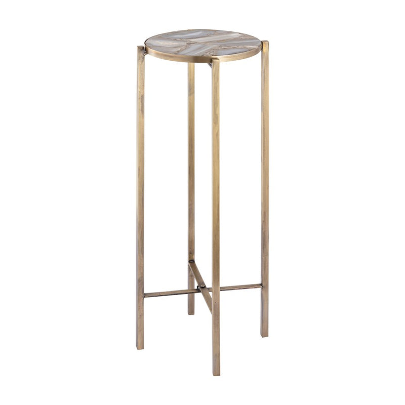 Elk Studio Watkins Accent Table, Antique Brass