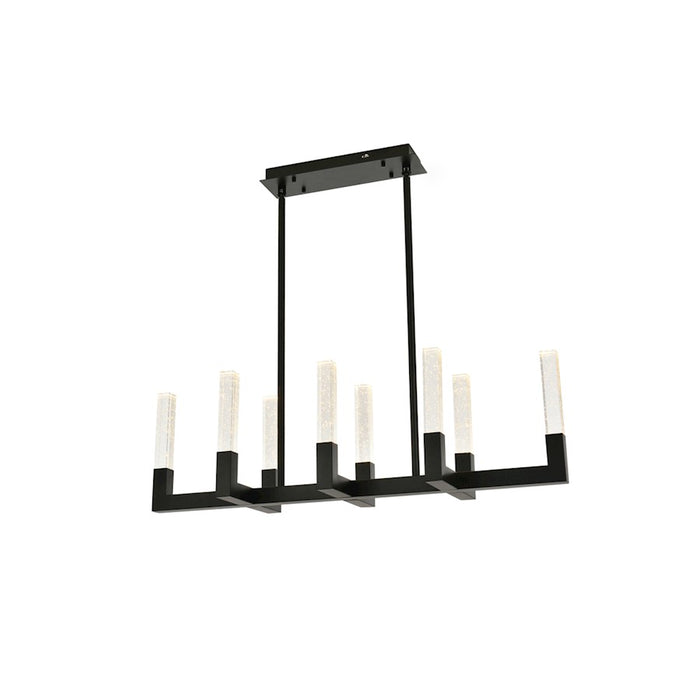 Elegant Lighting Noemi 8 Light 42" LED Pendant, Black/Clear