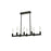 Elegant Lighting Noemi 8 Light 42" LED Pendant, Black/Clear