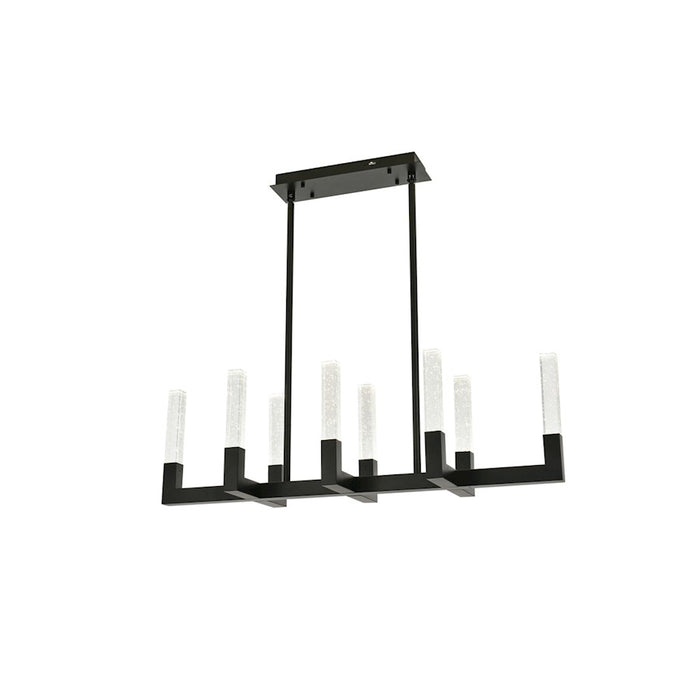Elegant Lighting Noemi 8 Light 42" LED Pendant, Black/Clear