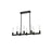Elegant Lighting Noemi 8 Light 42" LED Pendant, Black/Clear