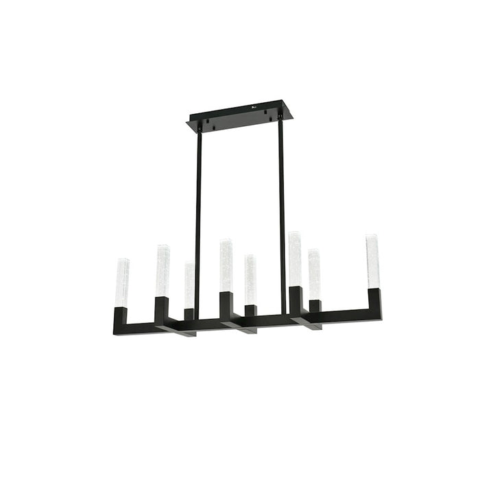 Elegant Lighting Noemi 8 Light 42" LED Pendant, Black/Clear