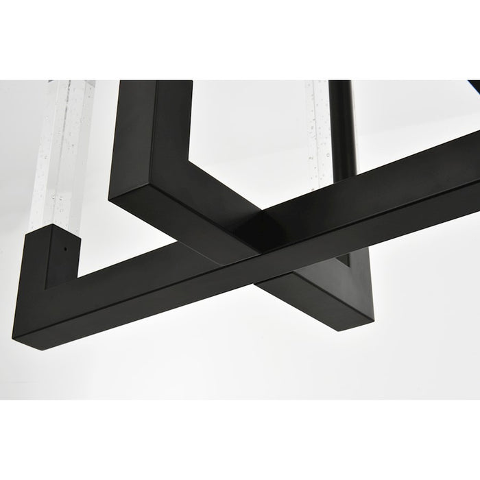 Elegant Lighting Noemi 8 Light 42" LED Pendant, Black/Clear
