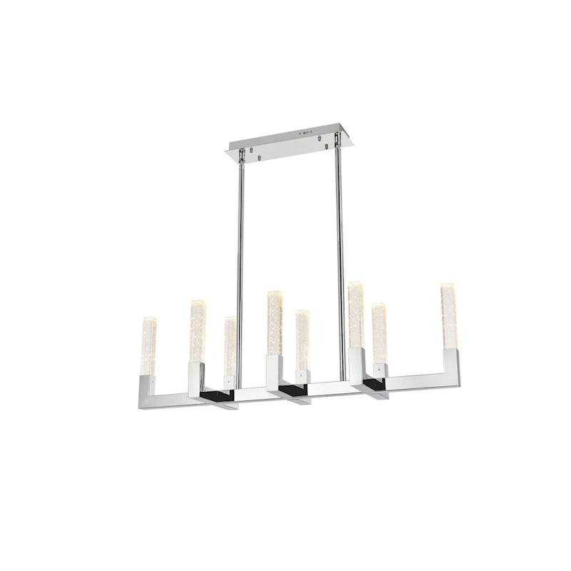 Elegant Lighting Noemi 8 Light 42" LED Pendant, Chrome/Clear