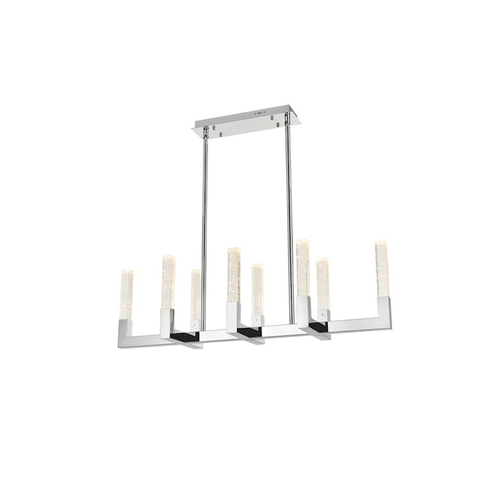 Elegant Lighting Noemi 8 Light 42" LED Pendant, Chrome/Clear