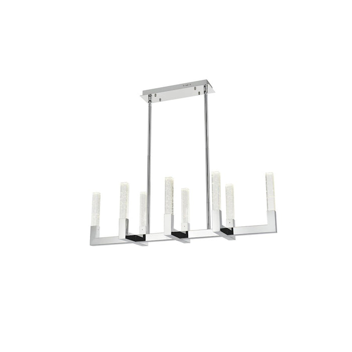 Elegant Lighting Noemi 8 Light 42" LED Pendant, Chrome/Clear