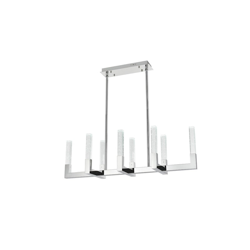 Elegant Lighting Noemi 8 Light 42" LED Pendant, Chrome/Clear