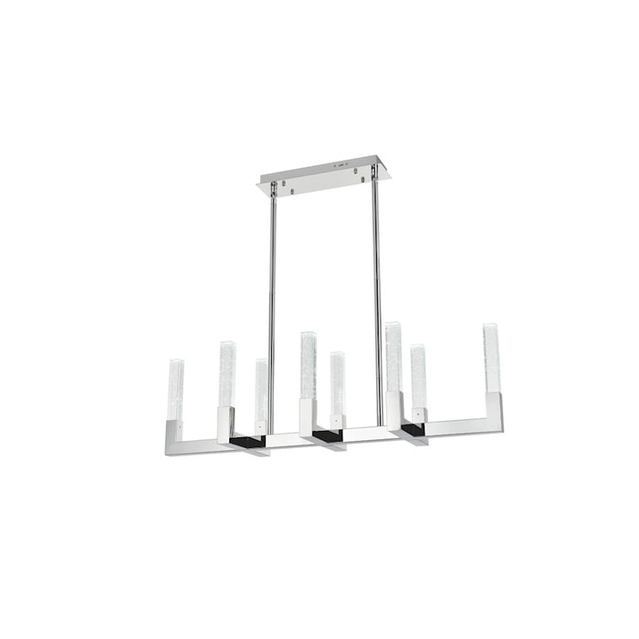 Elegant Lighting Noemi 8 Light 42" LED Pendant, Chrome/Clear