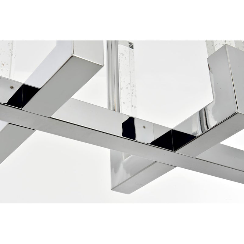 Elegant Lighting Noemi 8 Light 42" LED Pendant, Chrome/Clear