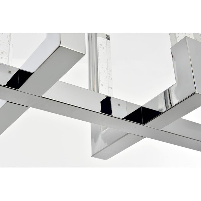 Elegant Lighting Noemi 8 Light 42" LED Pendant, Chrome/Clear