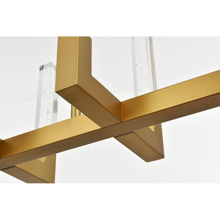 Elegant Lighting Noemi 8 Light 42" LED Pendant, Satin Gold/Clear