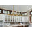 Elegant Lighting Noemi 8 Light 42" LED Pendant, Satin Gold/Clear