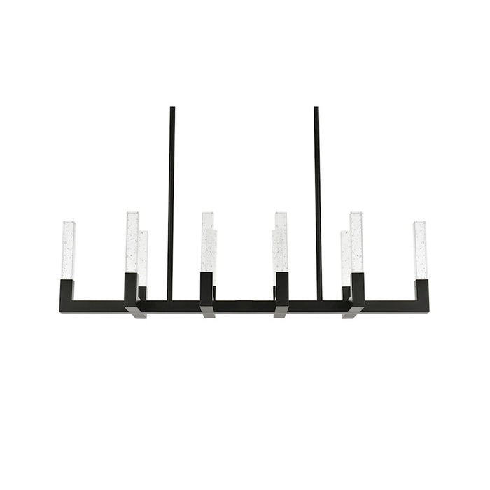 Elegant Lighting Noemi 10 Light 48" LED Pendant, Black/Clear