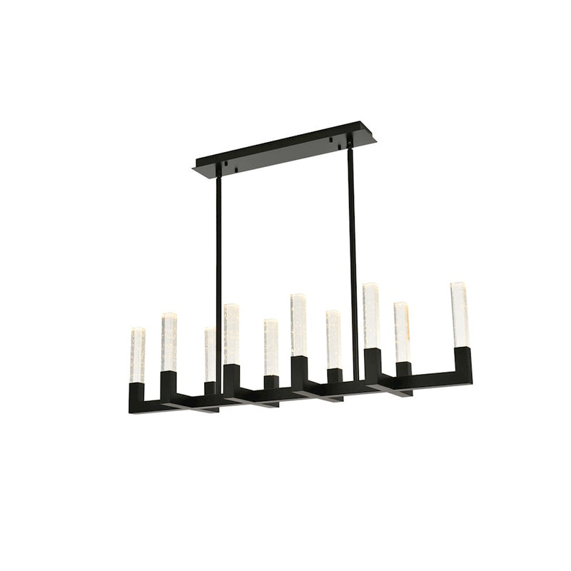 Elegant Lighting Noemi 10 Light 48" LED Pendant, Black/Clear