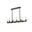 Elegant Lighting Noemi 10 Light 48" LED Pendant, Black/Clear
