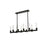 Elegant Lighting Noemi 10 Light 48" LED Pendant, Black/Clear