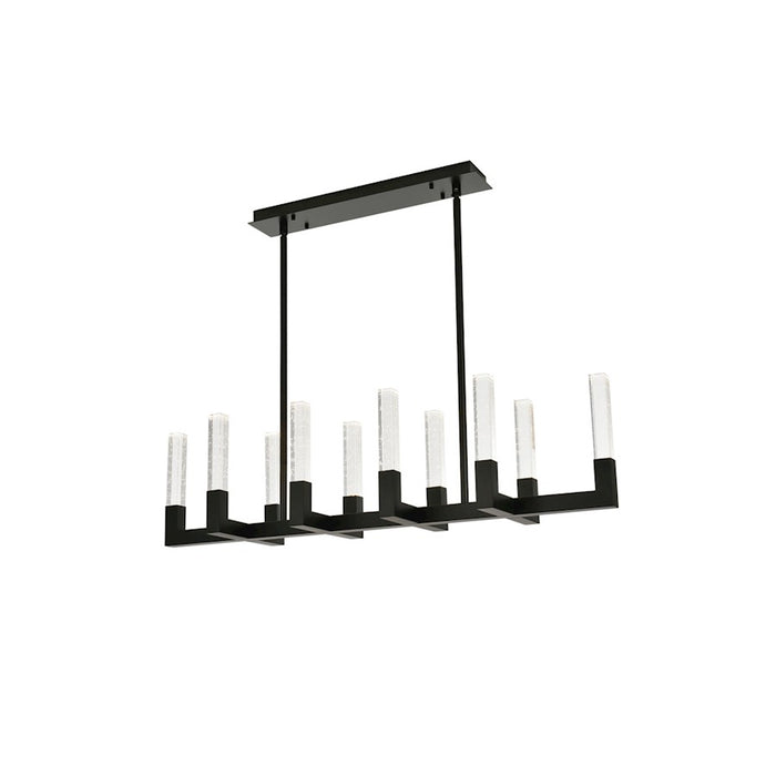 Elegant Lighting Noemi 10 Light 48" LED Pendant, Black/Clear