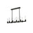 Elegant Lighting Noemi 10 Light 48" LED Pendant, Black/Clear
