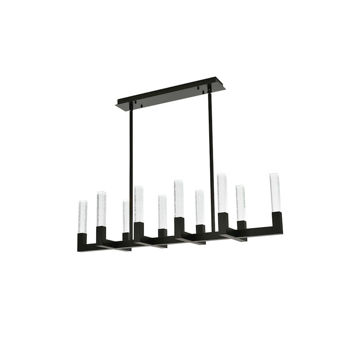 Elegant Lighting Noemi 10 Light 48" LED Pendant, Black/Clear