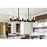 Elegant Lighting Noemi 10 Light 48" LED Pendant, Black/Clear