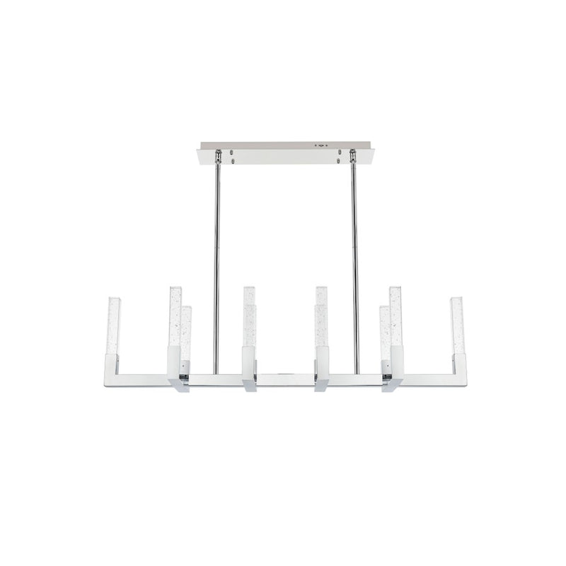 Elegant Lighting Noemi 10 Light 48" LED Pendant, Chrome/Clear