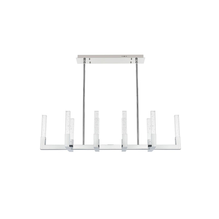 Elegant Lighting Noemi 10 Light 48" LED Pendant, Chrome/Clear - 1030G48C