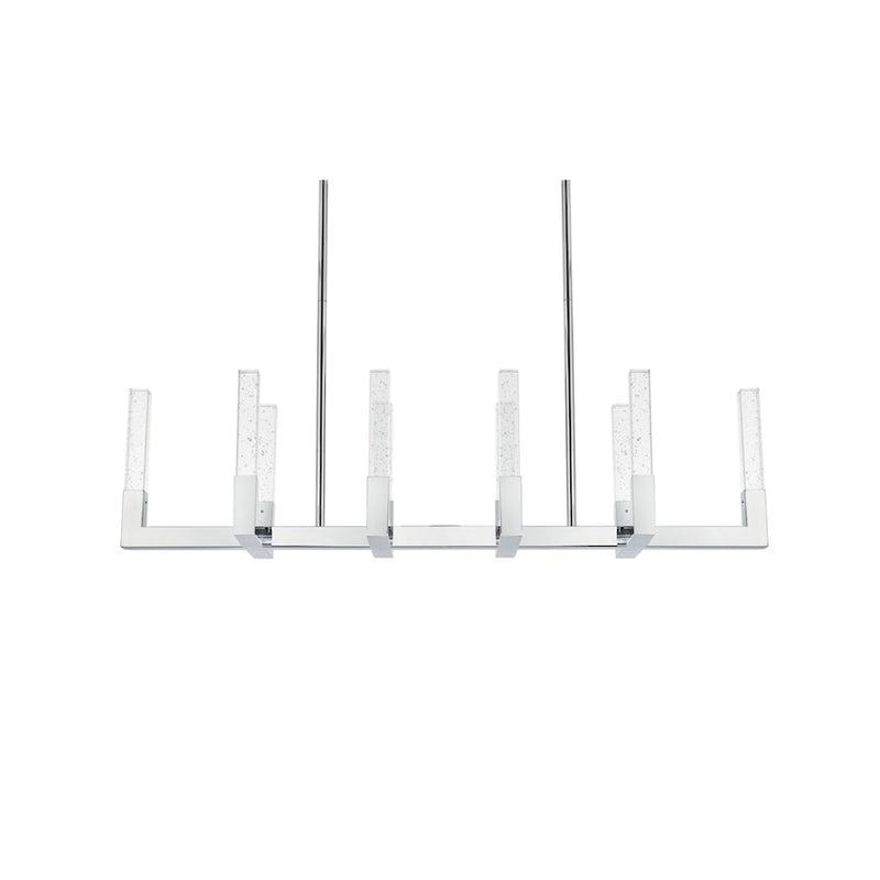 Elegant Lighting Noemi 10 Light 48" LED Pendant, Chrome/Clear