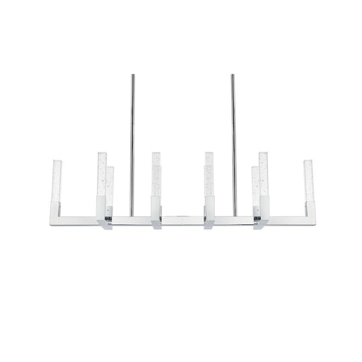 Elegant Lighting Noemi 10 Light 48" LED Pendant, Chrome/Clear