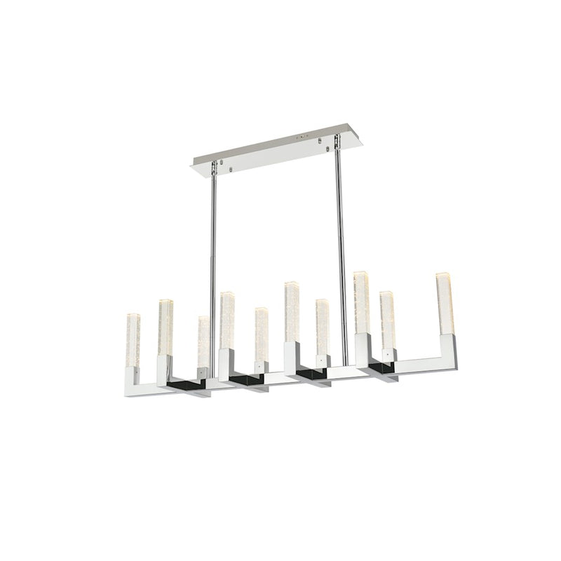 Elegant Lighting Noemi 10 Light 48" LED Pendant, Chrome/Clear