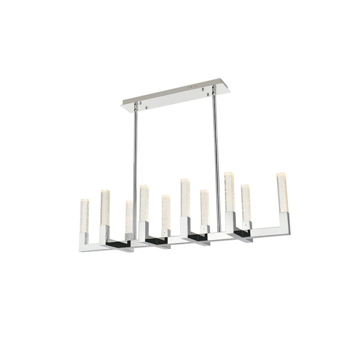 Elegant Lighting Noemi 10 Light 48" LED Pendant, Chrome/Clear