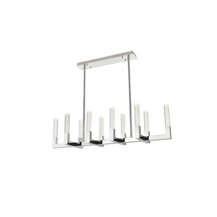 Elegant Lighting Noemi 10 Light 48" LED Pendant, Chrome/Clear