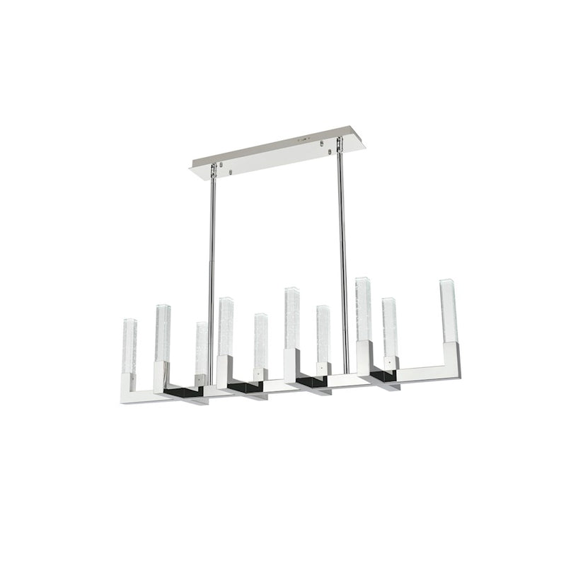 Elegant Lighting Noemi 10 Light 48" LED Pendant, Chrome/Clear