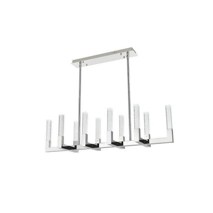Elegant Lighting Noemi 10 Light 48" LED Pendant, Chrome/Clear