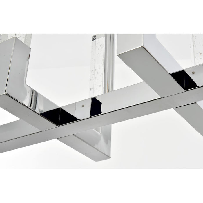 Elegant Lighting Noemi 10 Light 48" LED Pendant, Chrome/Clear