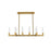 Elegant Lighting Noemi 10 Light 48" LED Pendant, Satin Gold/Clear