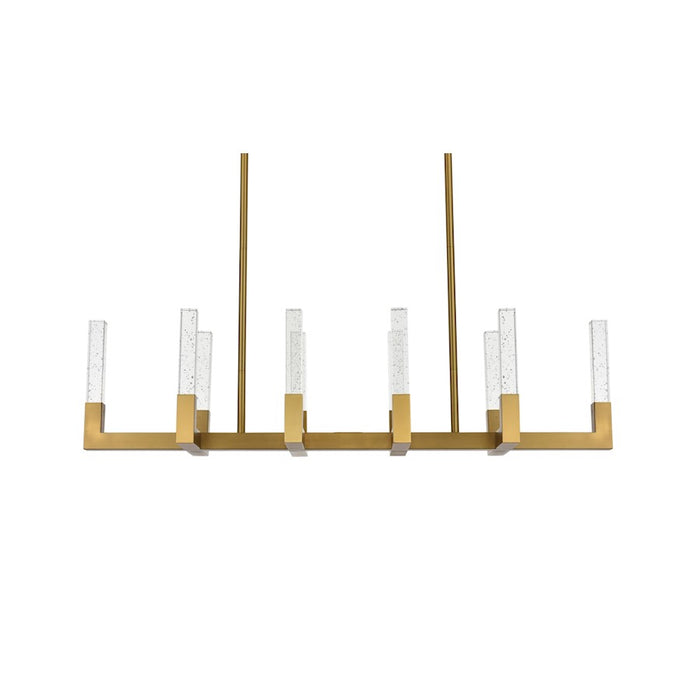 Elegant Lighting Noemi 10 Light 48" LED Pendant, Satin Gold/Clear