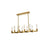 Elegant Lighting Noemi 10 Light 48" LED Pendant, Satin Gold/Clear