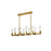 Elegant Lighting Noemi 10 Light 48" LED Pendant, Satin Gold/Clear
