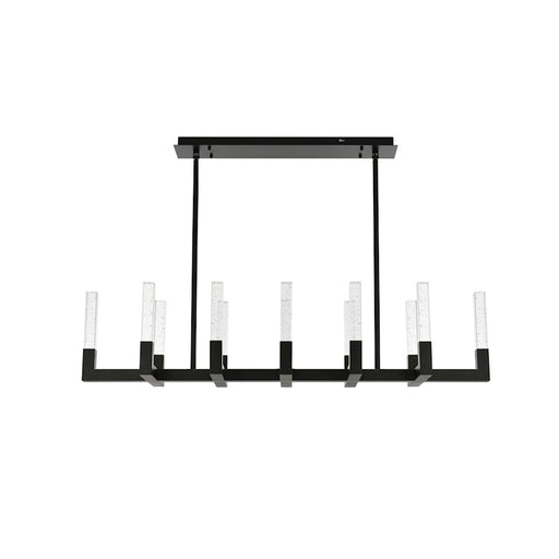 Elegant Lighting Noemi 12 Light 54" LED Pendant, Black/Clear - 1030G54BK