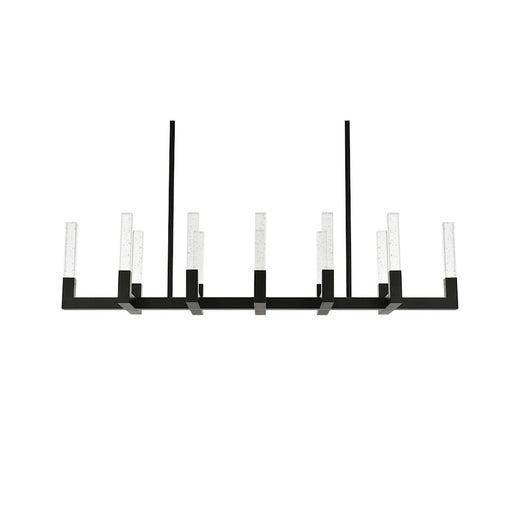 Elegant Lighting Noemi 12 Light 54" LED Pendant, Black/Clear