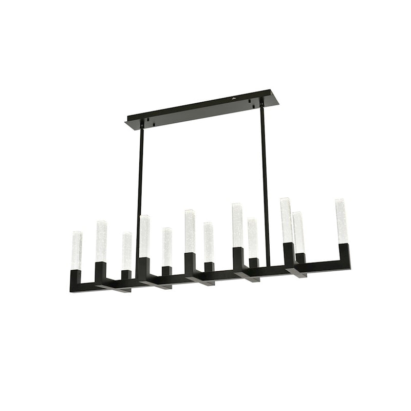 Elegant Lighting Noemi 12 Light 54" LED Pendant, Black/Clear