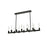 Elegant Lighting Noemi 12 Light 54" LED Pendant, Black/Clear