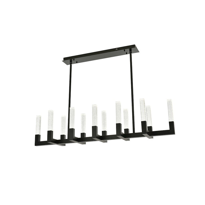 Elegant Lighting Noemi 12 Light 54" LED Pendant, Black/Clear