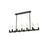 Elegant Lighting Noemi 12 Light 54" LED Pendant, Black/Clear